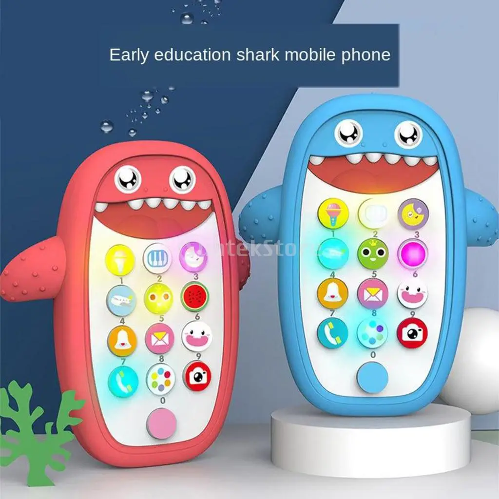 Infants Shark Music Phone Toys Lights Music Play And Learn 6+ Months