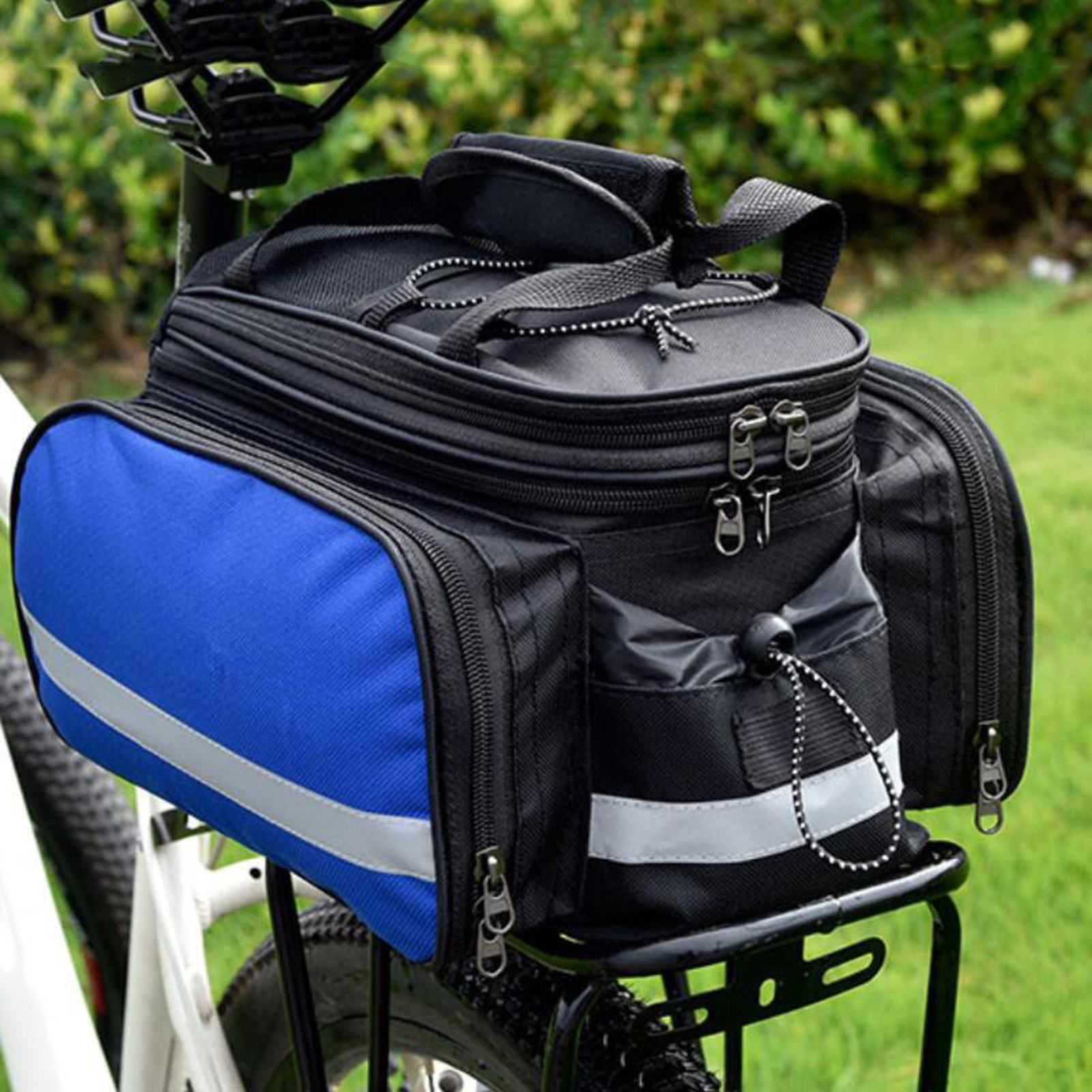 Waterproof Bicycle Saddle Bag Reflective 27L Large Capacity Tail Rear Trunk Bag Road Mountain Carrier Bike Bag for Cycling