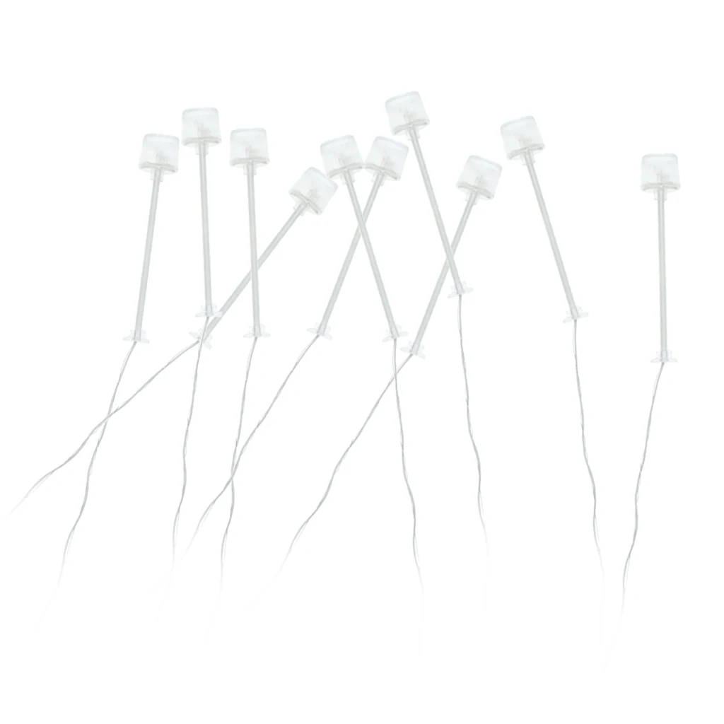 Model 3D Courtyard Light Wired Lamp For Diorama Architecture Landscap,10Pcs