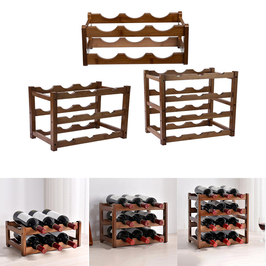 Freestanding Wine Rack Wine Bottle Holder Liquor Holder Wine Holder for Pantry Wine Cellar Countertop Basement Organiser