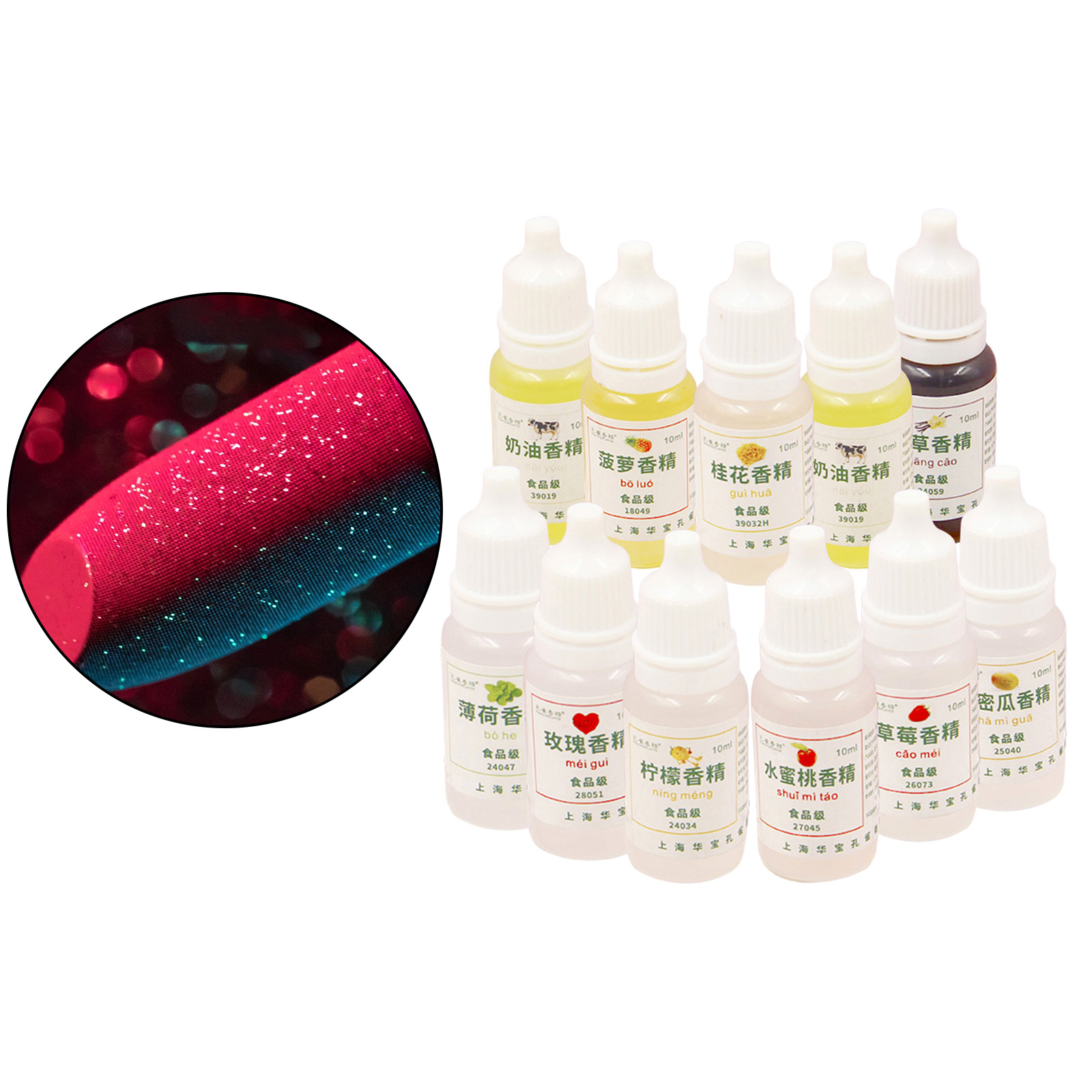 10ML Food Grade Aroma Food Fragrance Drinks Jelly Candy Edible Essence Flavor for Lipstick, Lip Gloss DIY, Soap Making Flavoring