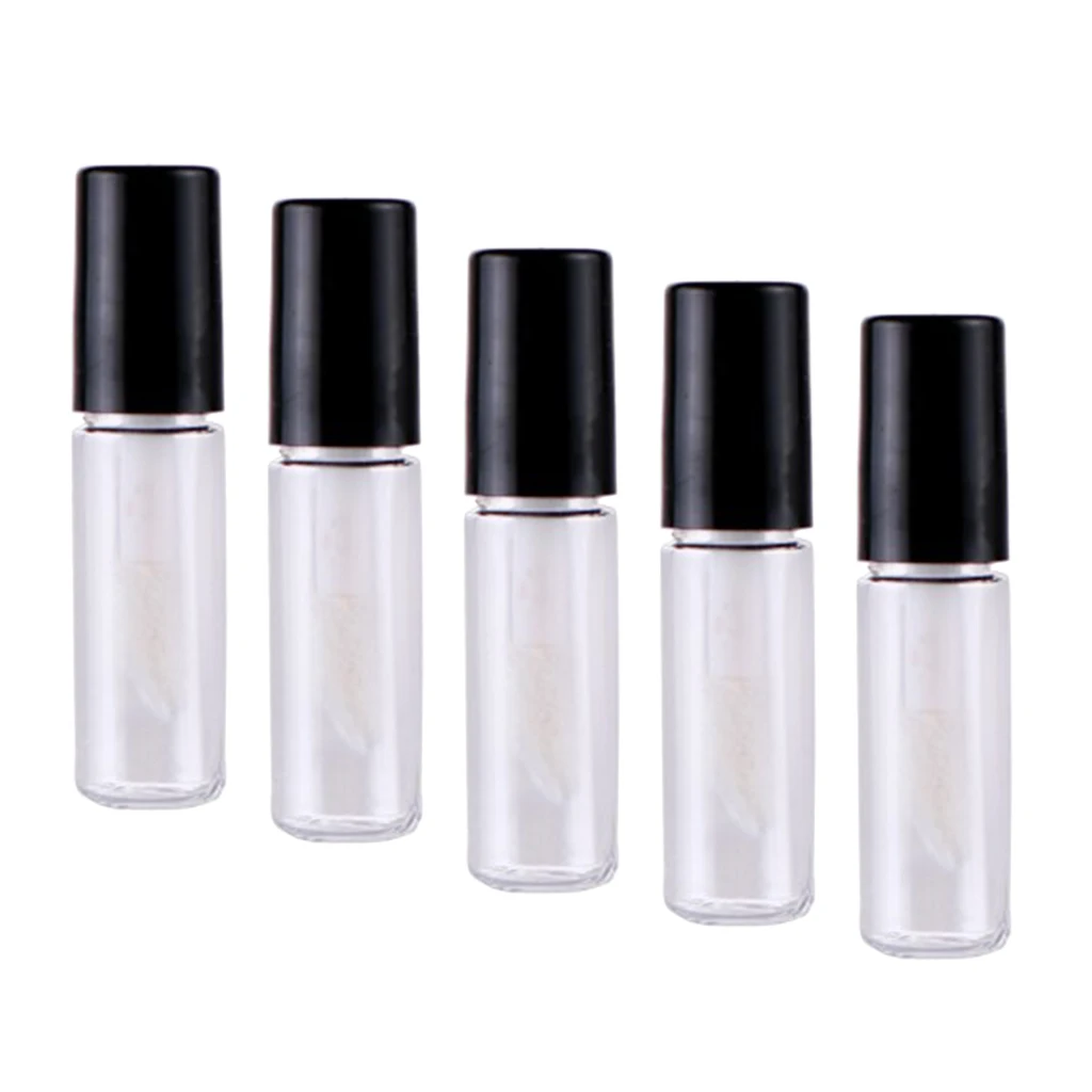 Pack of 5 Empty Lip Gloss Tubes Travel Refillable 2ml Lip Tint Mascara Vials