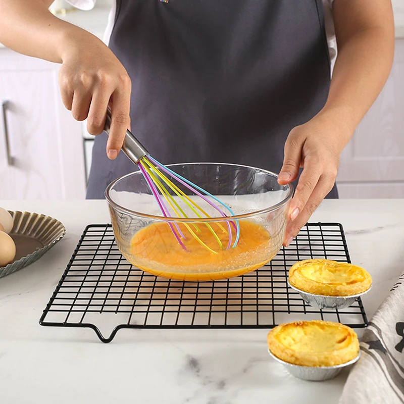 Batidor Manual Silicona Con Mango Acrílico Color Najal - Bazar Gourmet