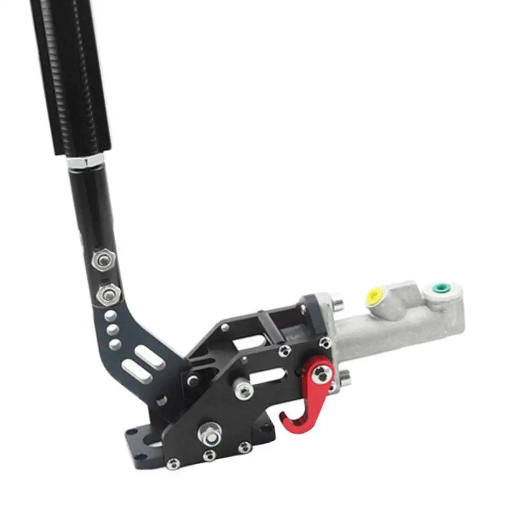 Hydraulic Handbrake Universal E-Brake Racing Parking Handbrake Vertical Position Adjustable with Anti-Slip Handle Black