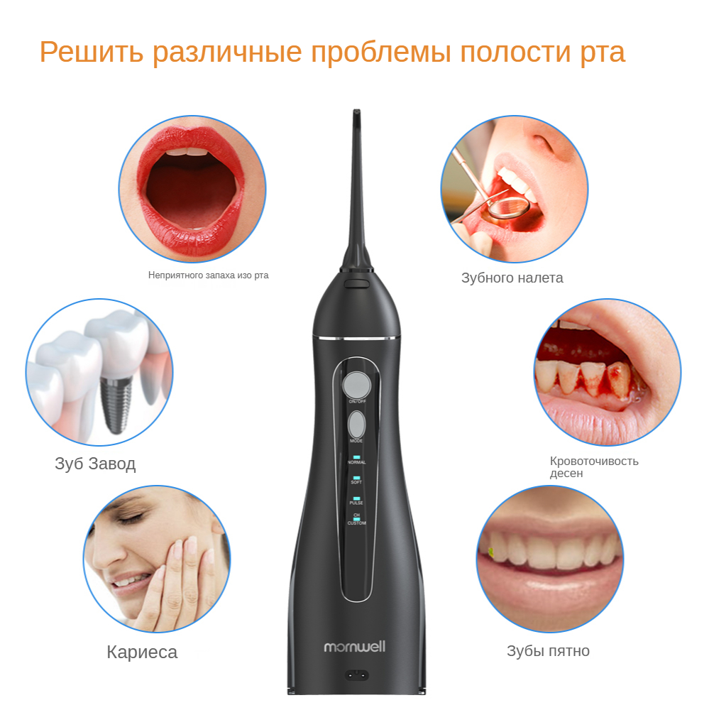 Портативный ирригатор для полости рта Mornwell с сумкой для путешествий ...