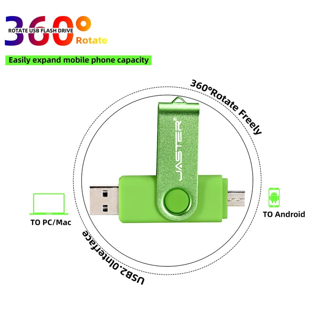 JASTER-unidad Flash USB 3,0 OTG, pendrive para teléfono inteligente Android,  64GB, 32GB, 16GB, 8GB, Metal, OTG, envío gratis - AliExpress
