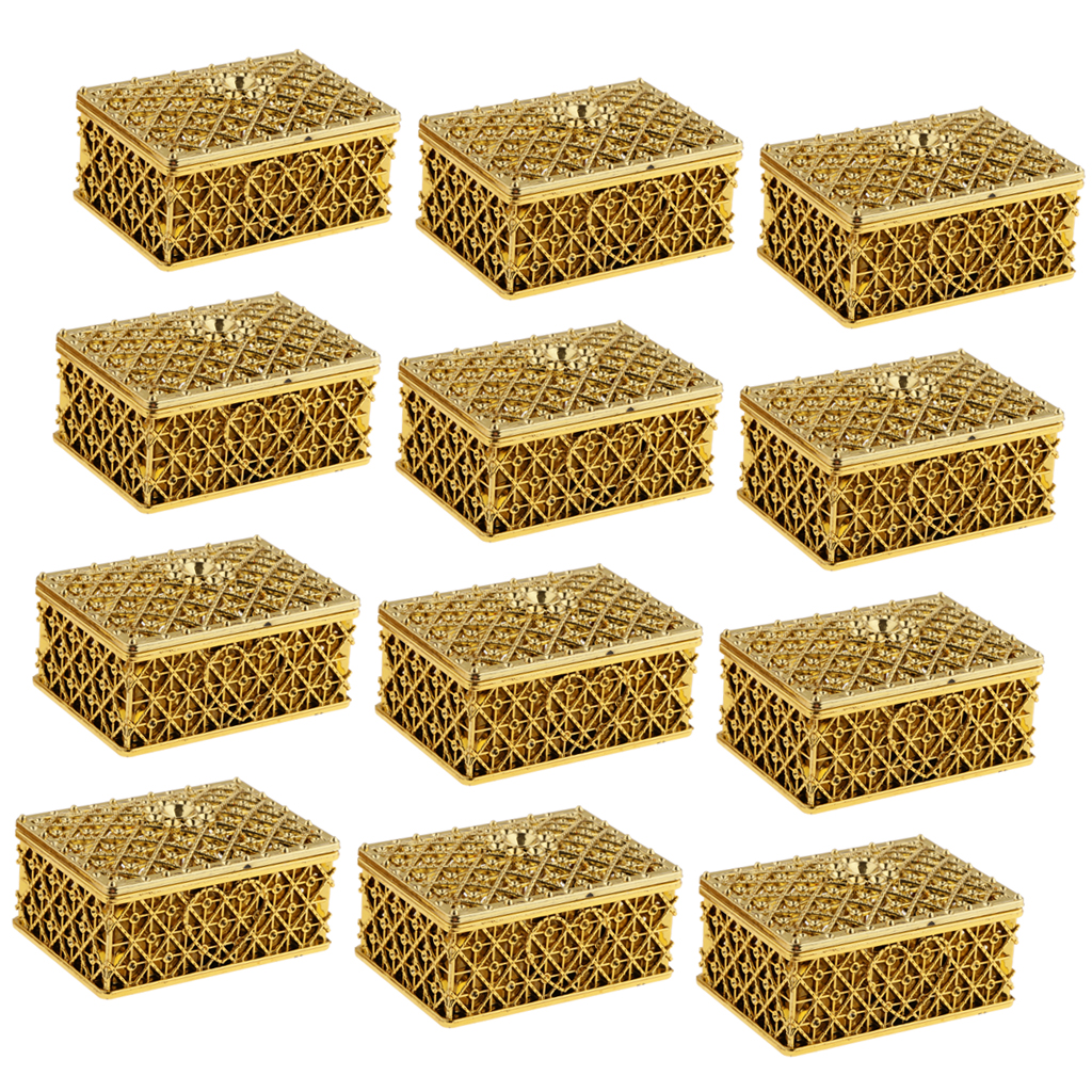 Pack of 12pcs Delicate Gridding Shaped Candy Box Gift Box for Wedding Favor