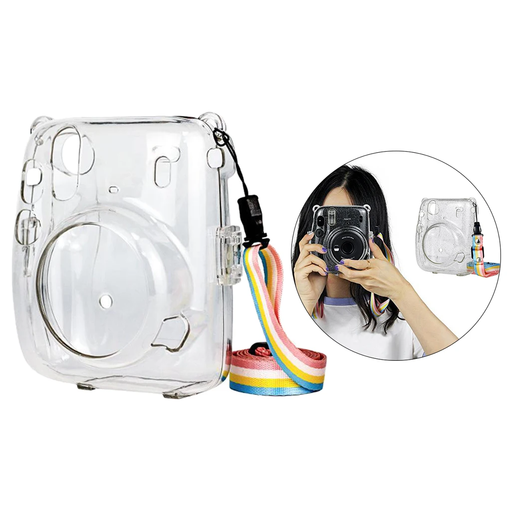 Portable Instant Camera Case Bag Hard Case Protector Cover Strap for Fujifilm Fuji Instax Mini 11 9 Camera