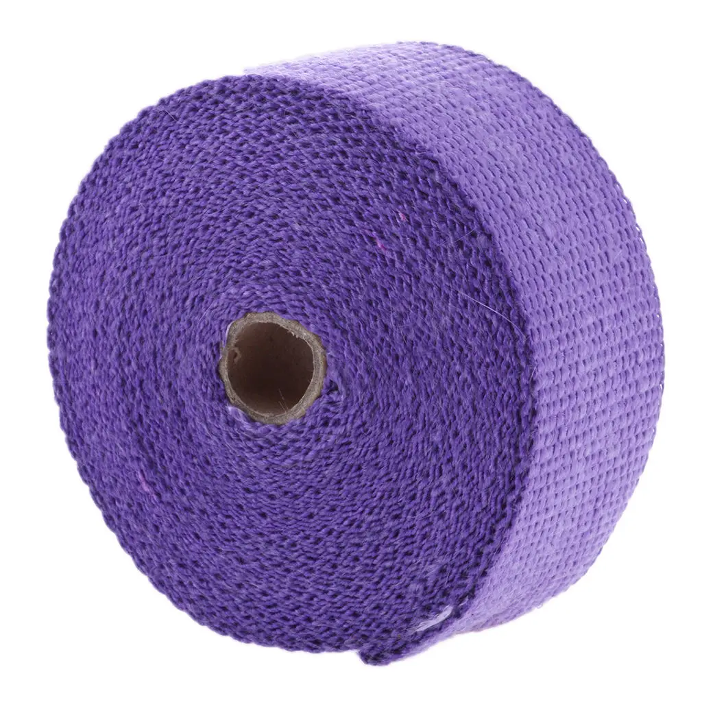 Purple 10m Exhaust Pipe Heat Wrap for Motorcycle Header Insulation