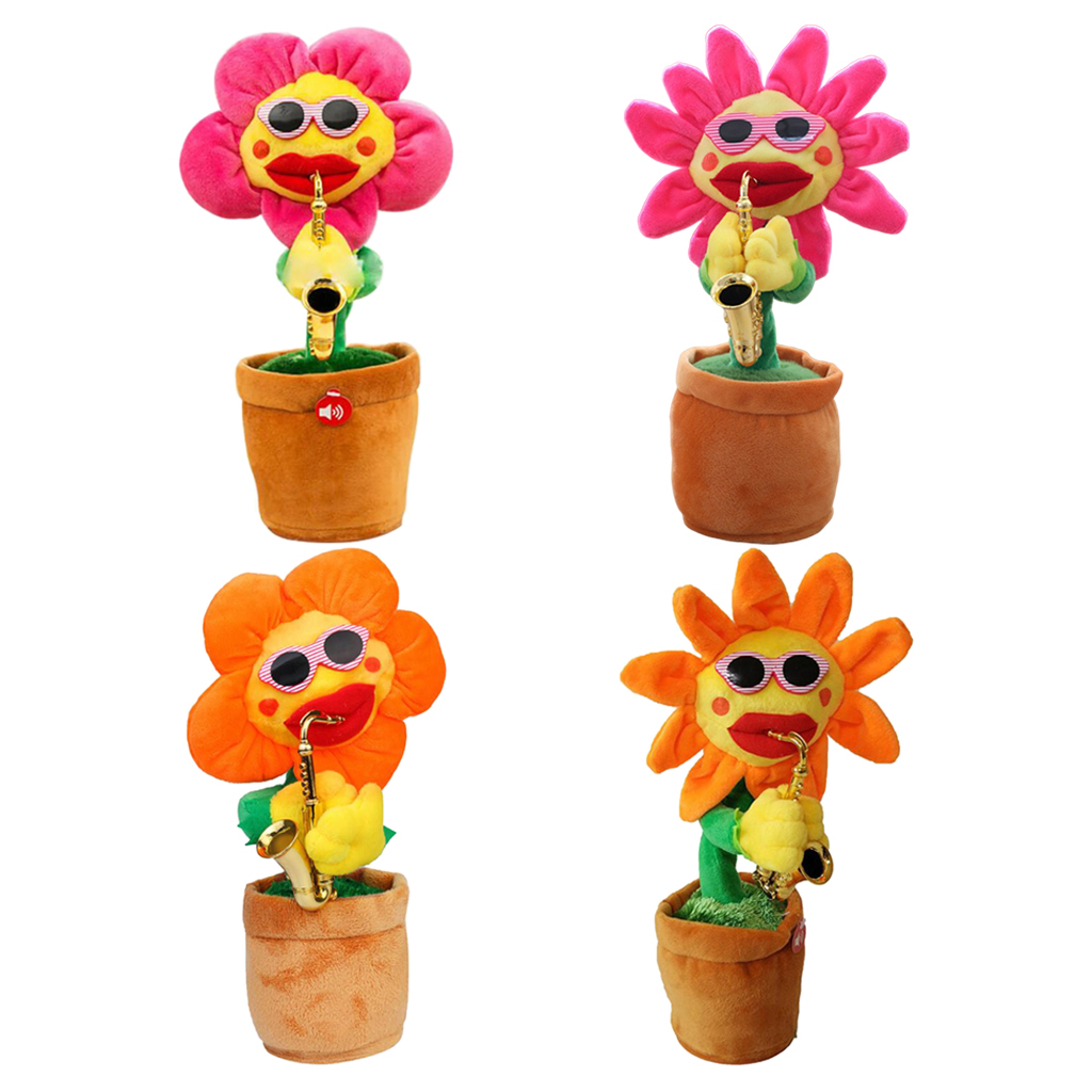 Musical Singing and Dancing  Pot Soft Plush Funny Saxophone Kid Toy