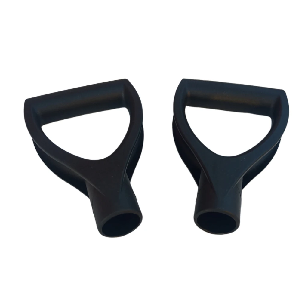 2pcs Useful Black Plastic D-Grip Handle Shovel Handle Replacement Parts