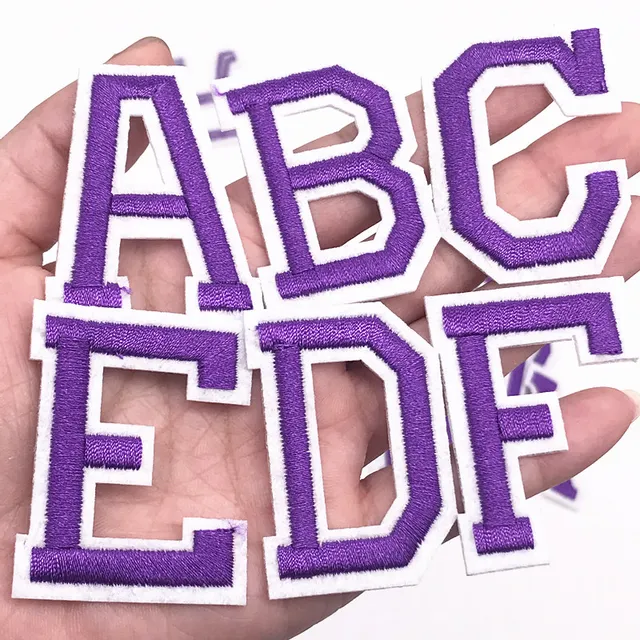 26Pcs 5CM ABC DEF Embroidered Letter Patches Iron on For