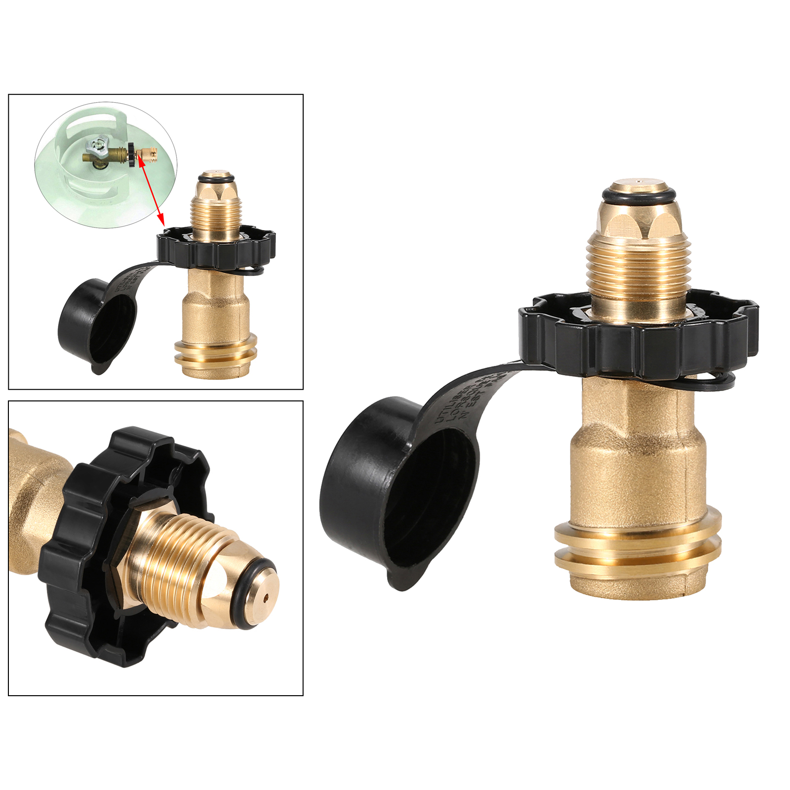 Propane Tank Adapter Convert POL to QCC1 50LB Heater Pressure Regulator