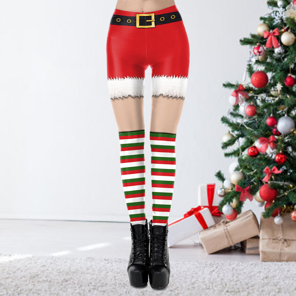 Skinny Christmas Leggings Printed Yoga 