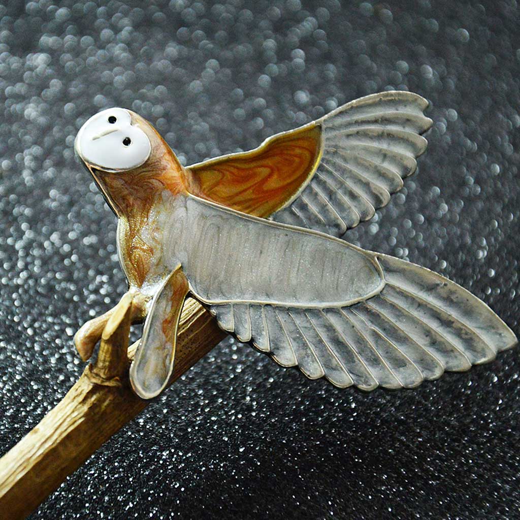 Enamel Crystal Rhinestone Owl Bird Brooch Pin Insect Lapel Pin Brooch