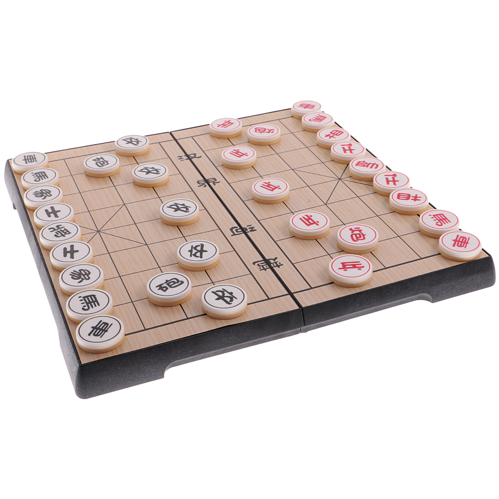 Magnetic Chinese Chess Checkers Xiangqi Chess Pieces Set for Family Game Travel