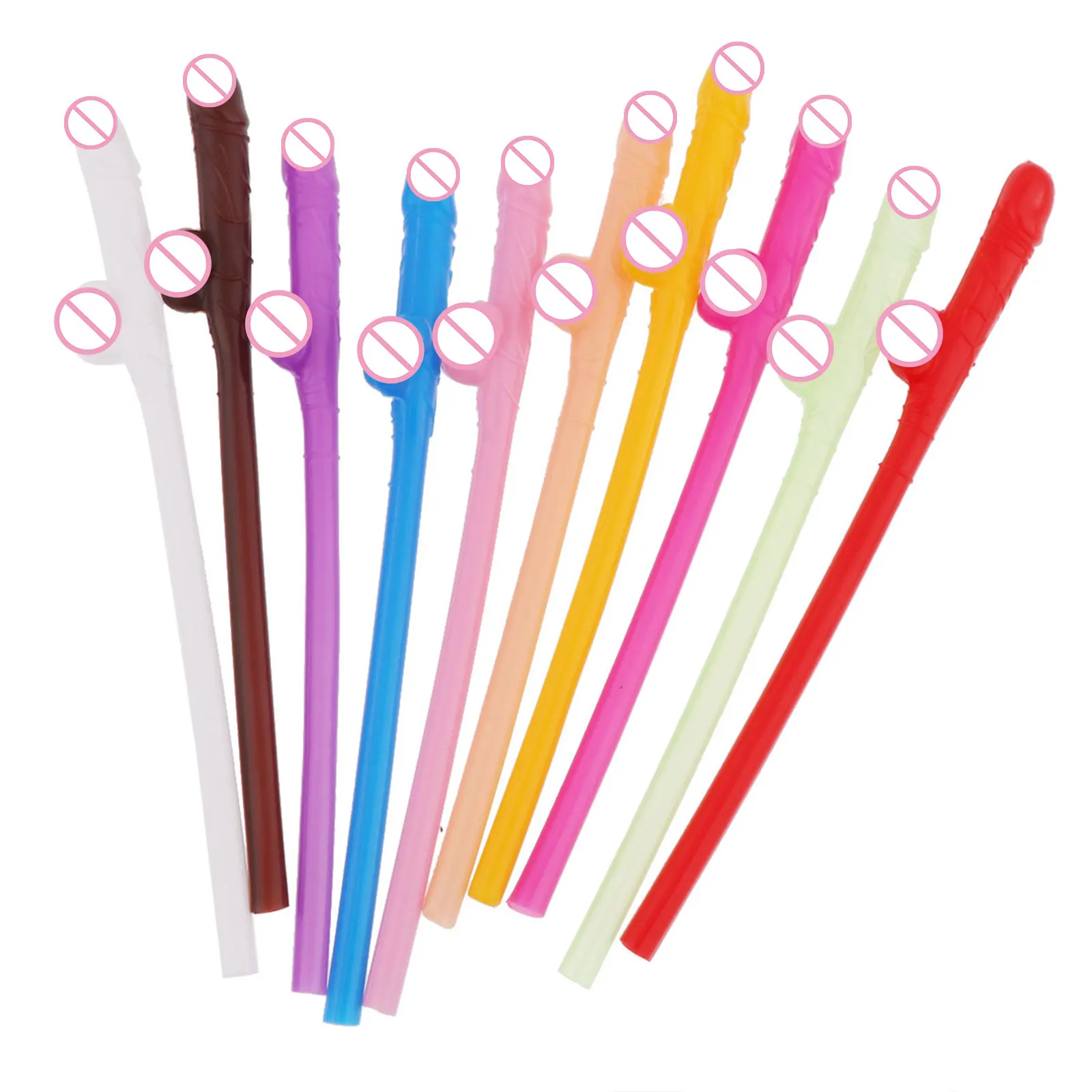 WILLY STRAWS X 12 PACK LADIES HEN PARTY NIGHT NOVELTY DICKY STRAW ACCESSORY 