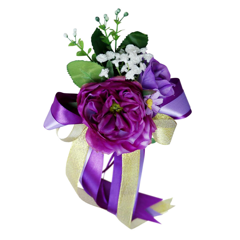 Wedding Car Decorations Kit Silk Flower Ribbon Mirror Door Handle Party Decor