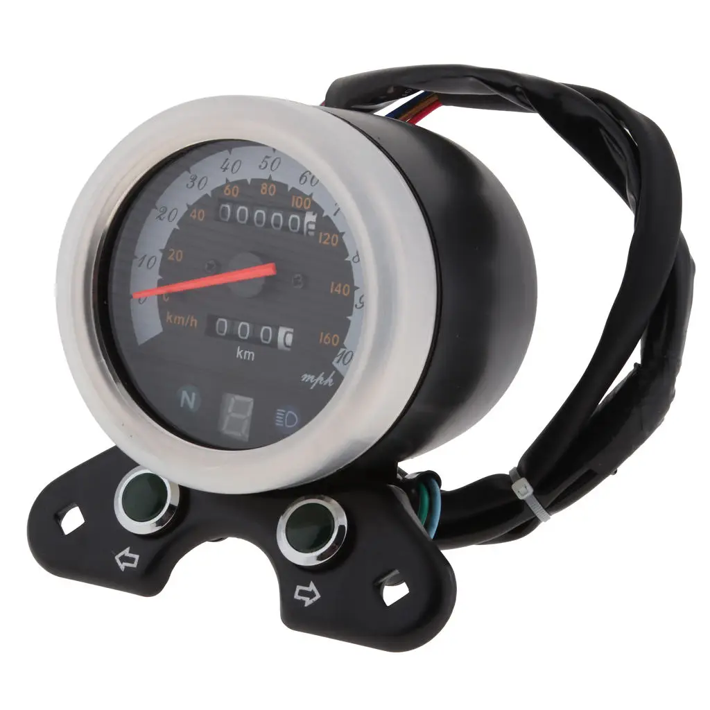 Speedo Meter Gear Digital Display Gauge Tachometer For  CG125