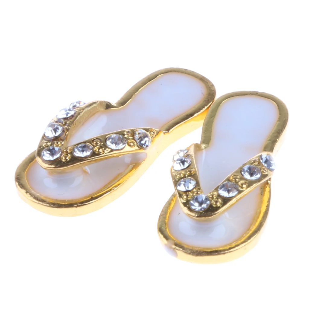 1:12 Dollhouse Miniature Metal  Flops Sandals Slippers Accessories