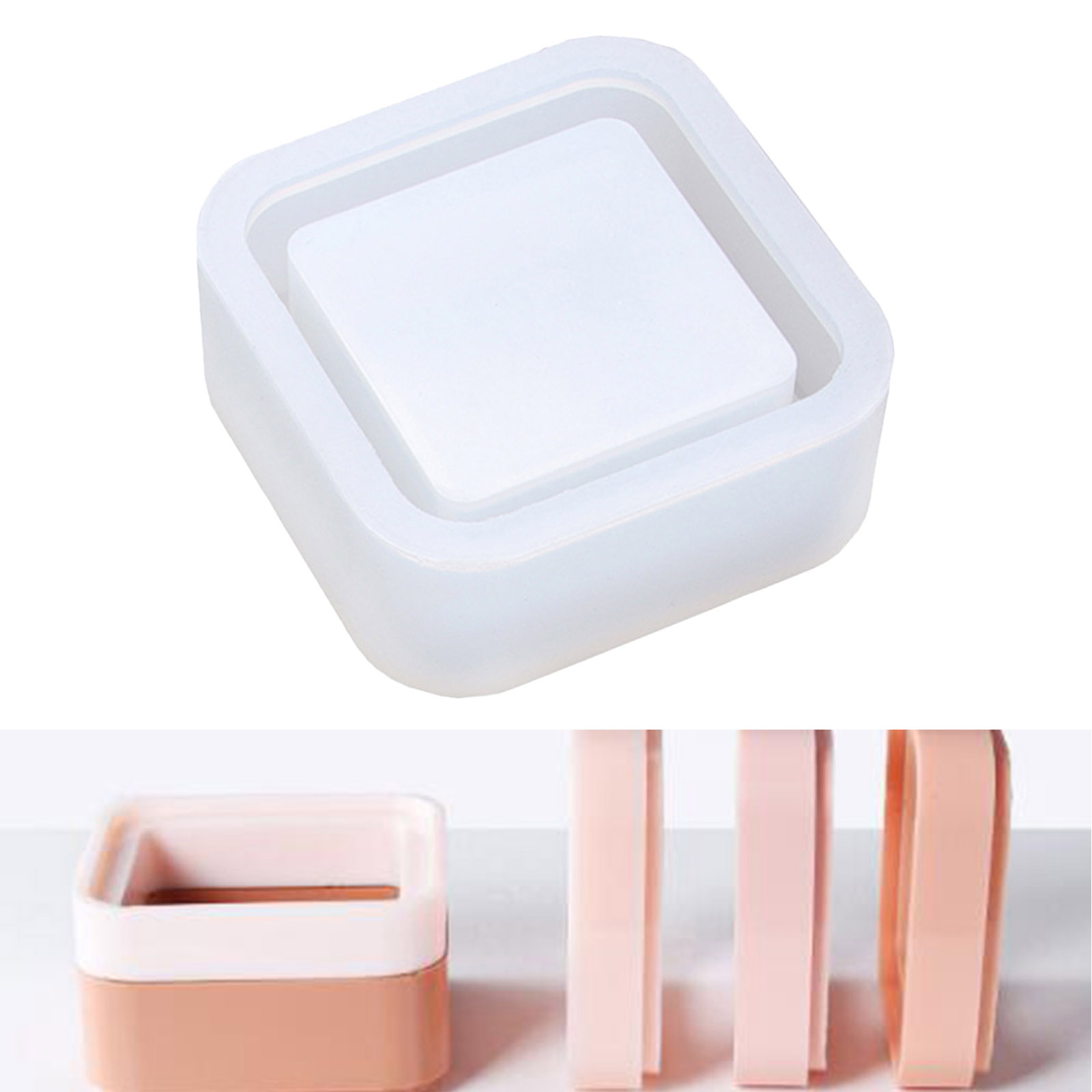 Resin Silicone Mould Jewelry Storage Casting Box DIY Making Mold Square Cylinder Pens Holder Craft Epoxy Resin Crafting Mould