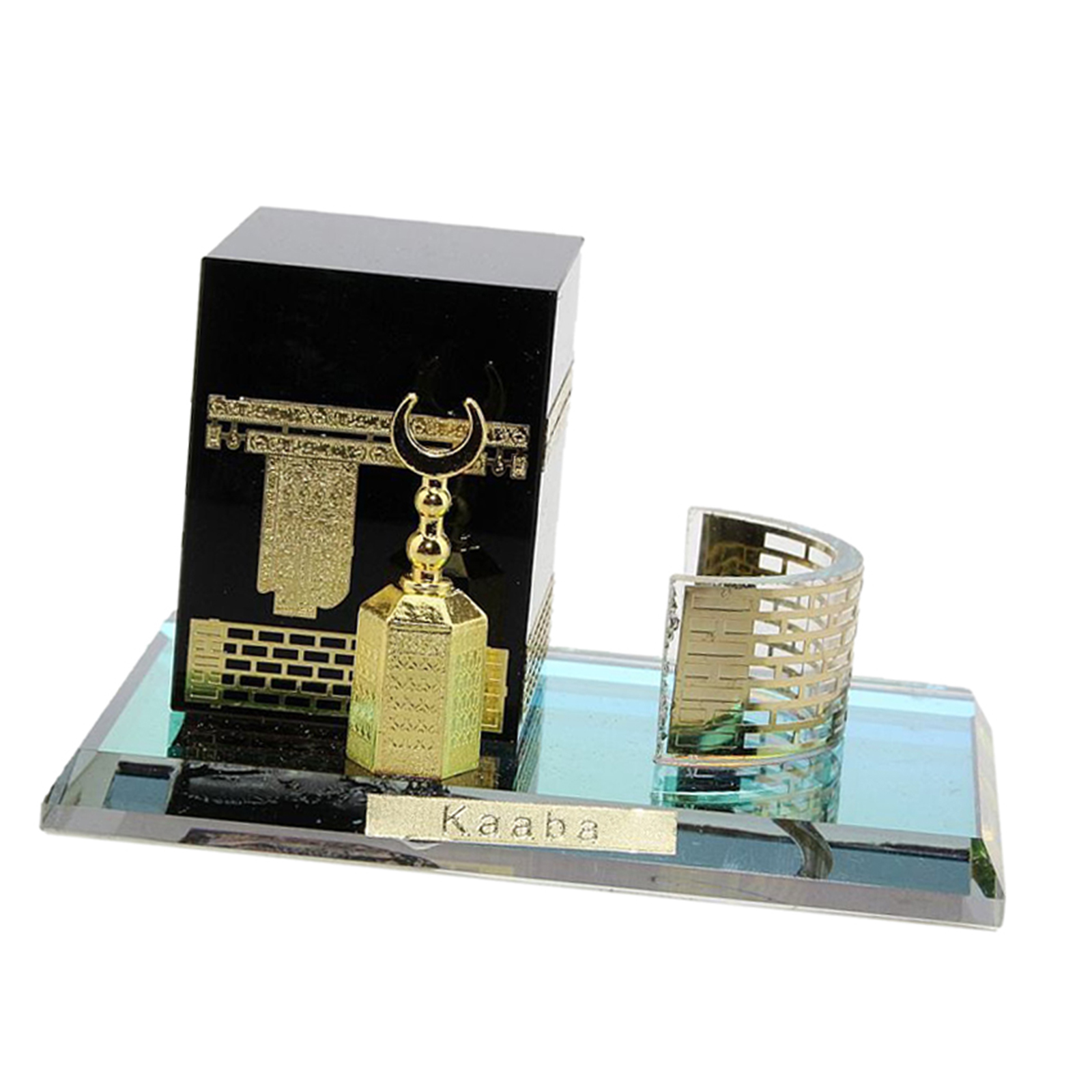 Islamic Miniature Architecture Model Table Muslim Kaaba Model Home Bedroom Decor Crafts