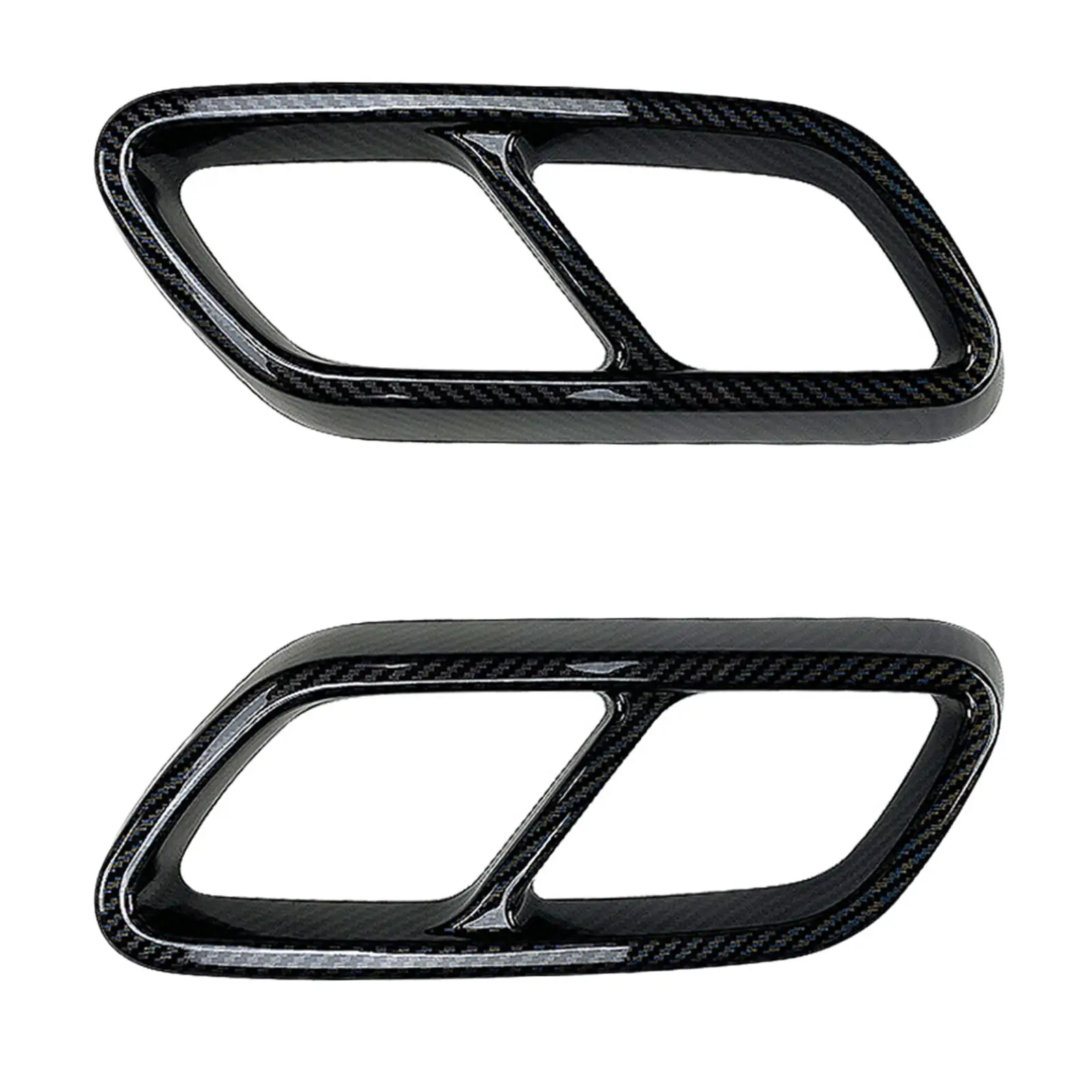 2x Exhaust Pipe Cover Trim Muffler Exterior Decoration Decorate Durable Sticks Covers Fits for Mercedes x253 2015-2018 W205