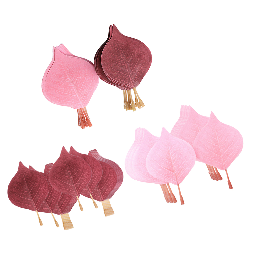 Wholesale 50x Fake Leaves For DIY Valentine Bouquet Making Decor Accessory