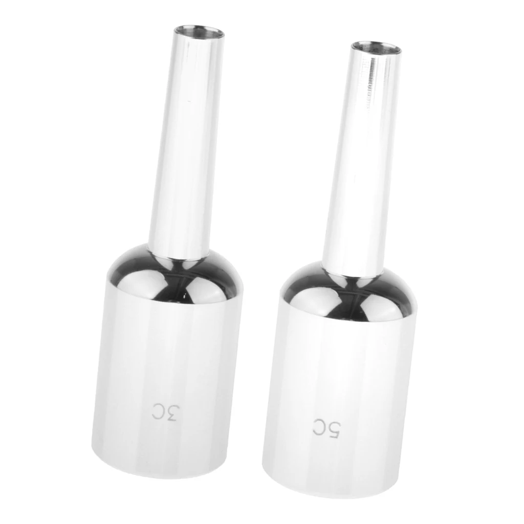 2pack Heavy Duty Trumpet Mouthpiece Perfect for Beginner Professional 3C/5C