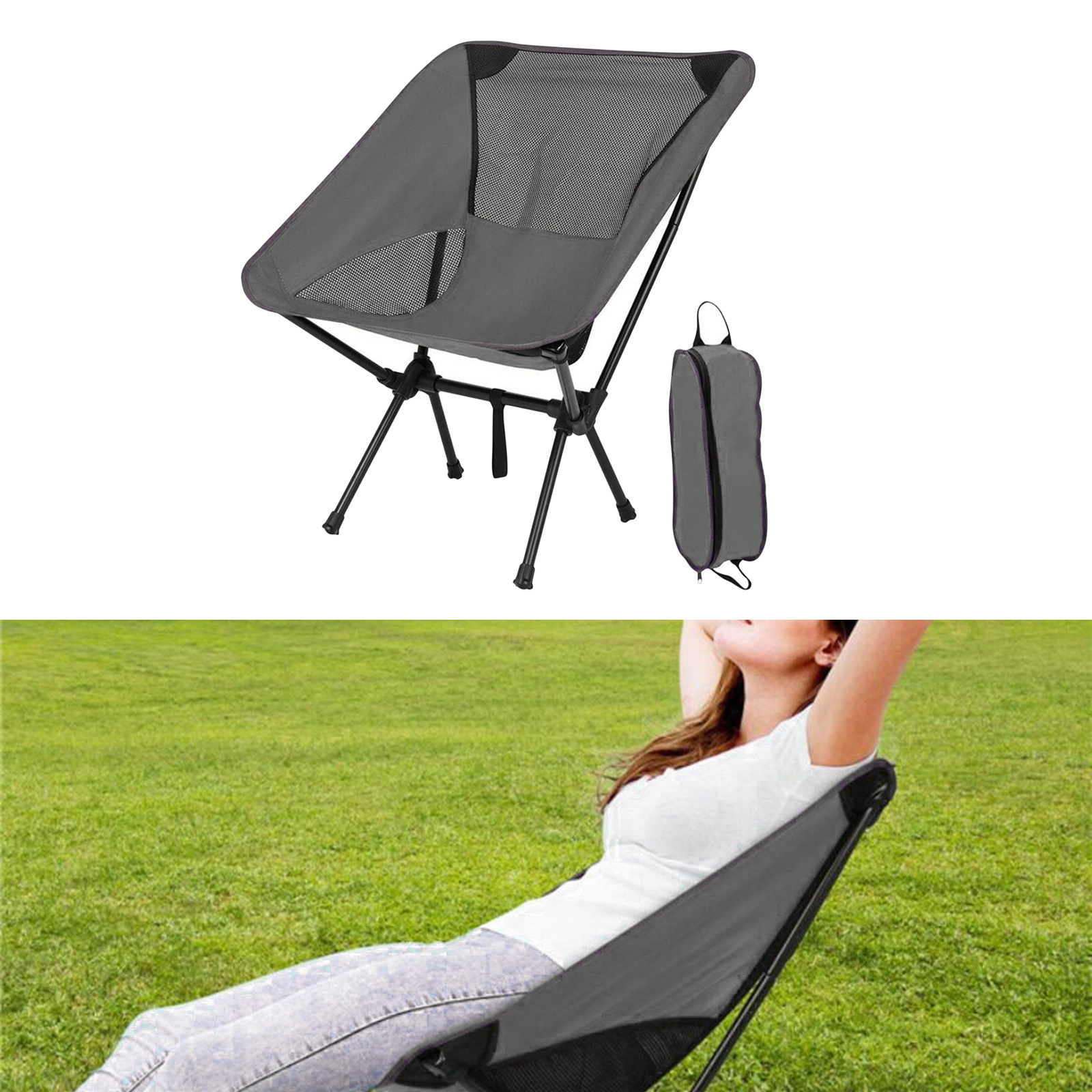 Portable Folding Chair Camping Fishing Stool Outdoor Travel Beach Seat