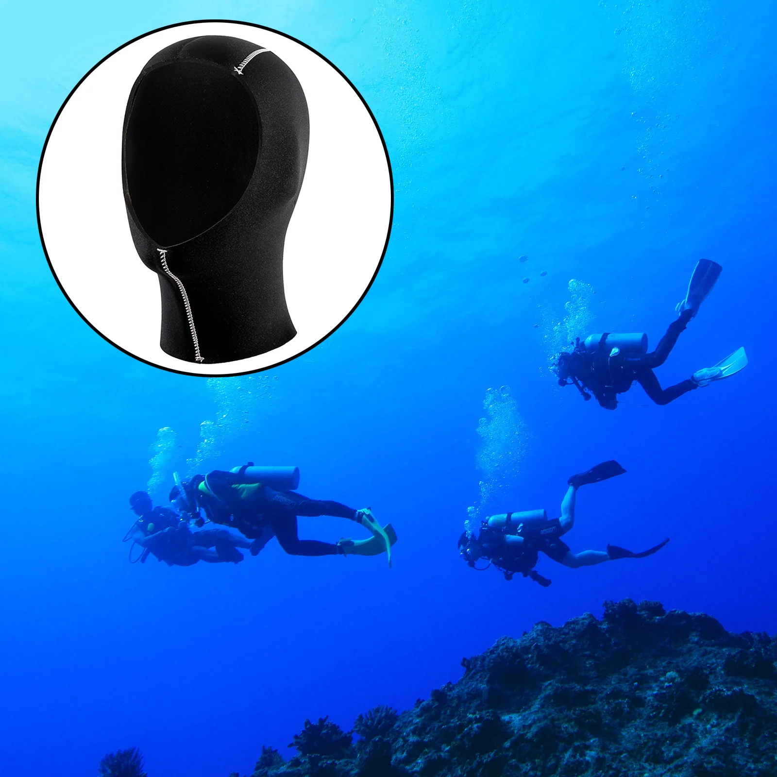 Neoprene Diving Hood Full Face Mask Keep Warm Swimming Wetsuit Hooded for Men Women Water Sports