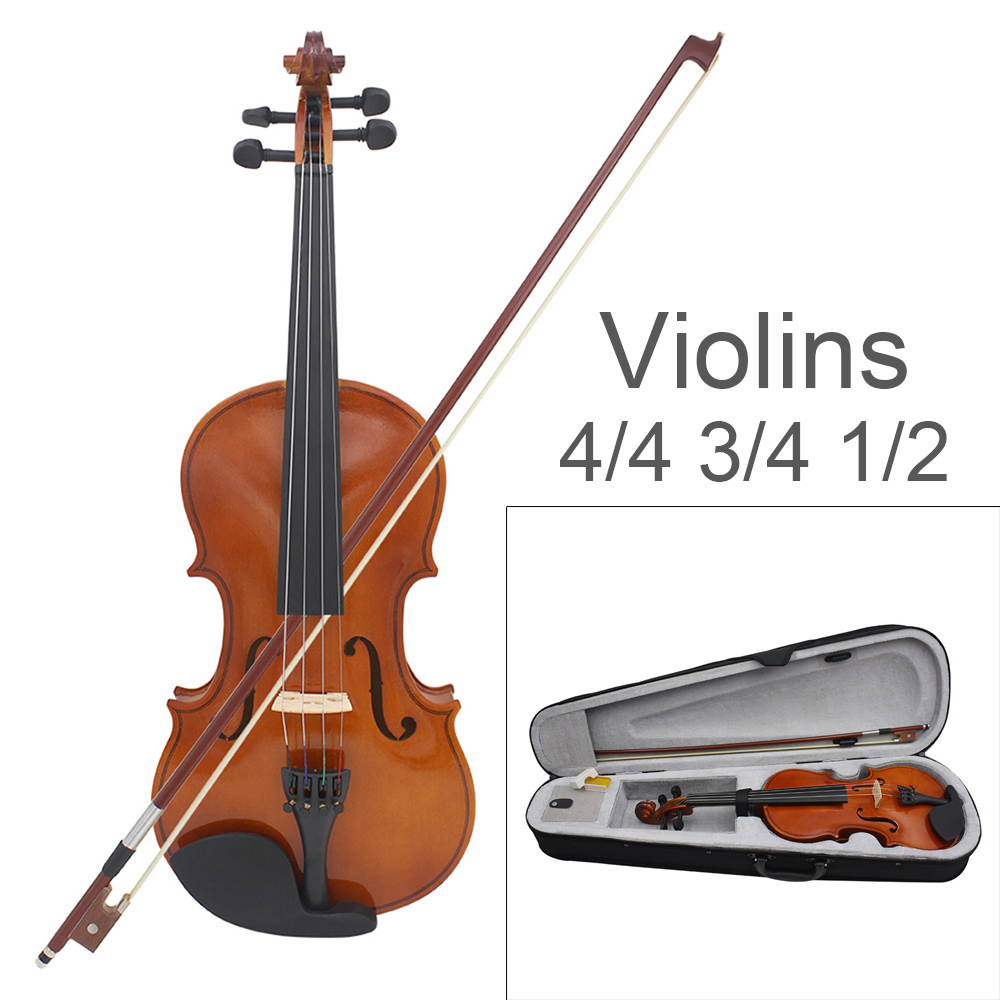 Title 1, 4/4 3/4 1/2 1/8 Acoustic Violin Color Natural /...