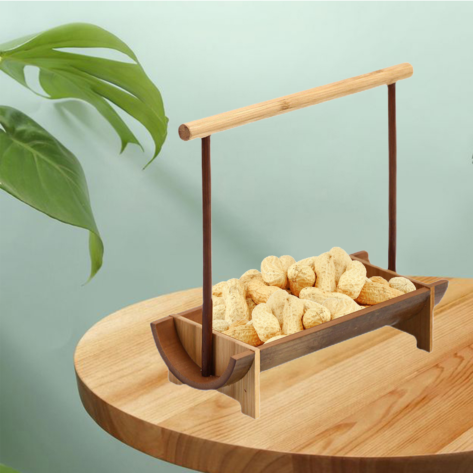 Bamboo Dried Fruit Bowl Serving Tray Japanese Style Snack Dish Creative Food Candy Nuts Baskets Sushi Shop