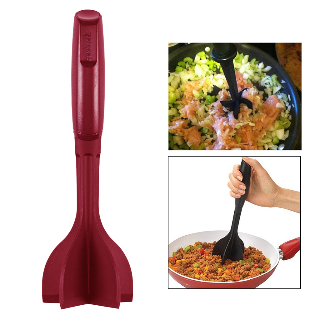 5 Curve Blades Ground Beef Masher Heat Resistant Meat Masher Hamburger Meat