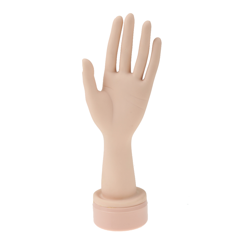 Hot Sale Nail Art Training Hand Flexible Soft Plastic Flectional Mannequin Model Hand Nail Art Practice High Quality