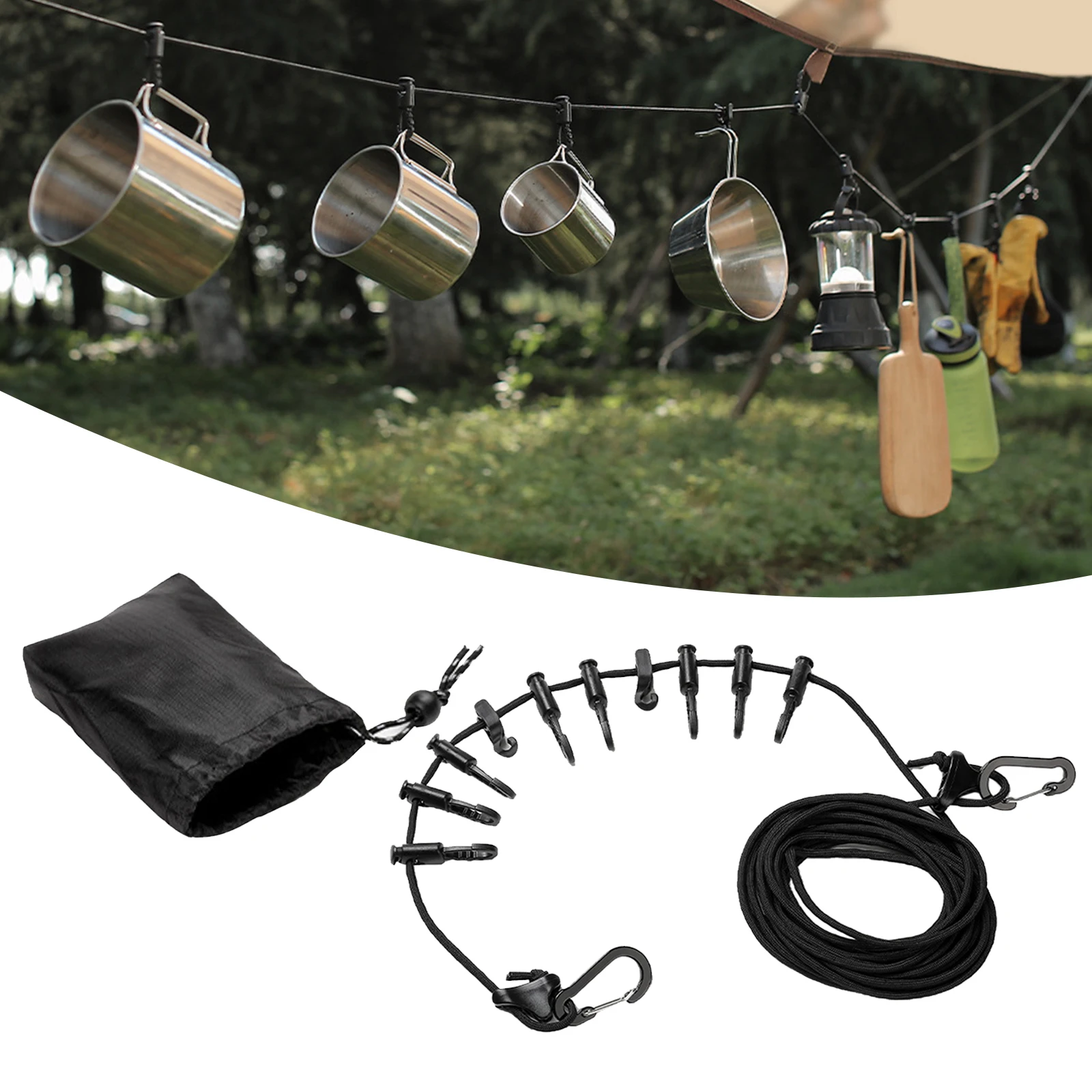 Rope Outdoor Camping Gear and Accessories Clothesline Storage Strap Hammock Tent Hanger Lanyard Strap Supplies Outdoor