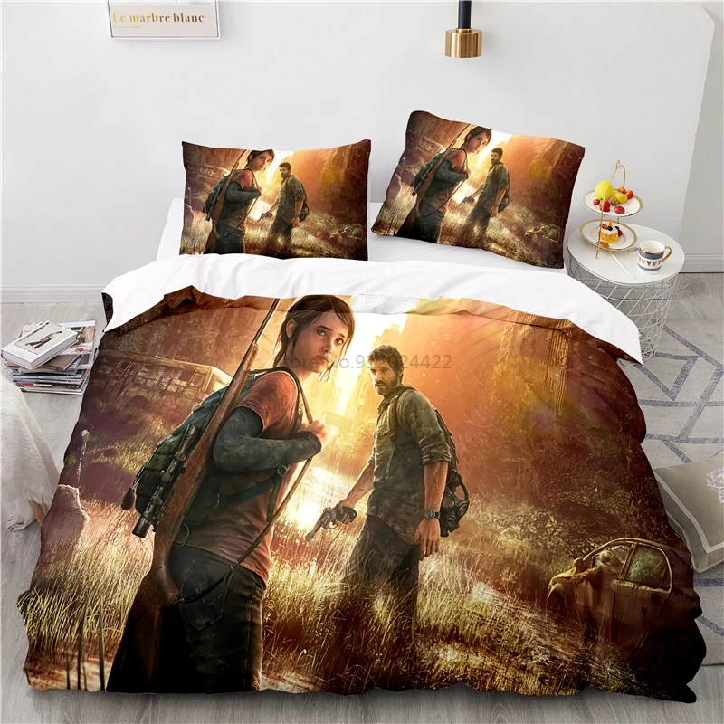 Juego de cama 3d de The Last of Us, funda de edredón con estampado Digital de personaje, fundas de almohada, tamaño doble, Queen y King|Juegos de ropa de cama| -