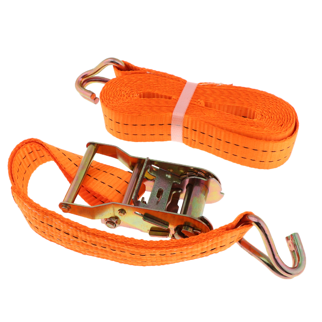 Car Luggage Tensioner with Screw Multifunctional Ratchet Tie Down Nylon Strap 6m