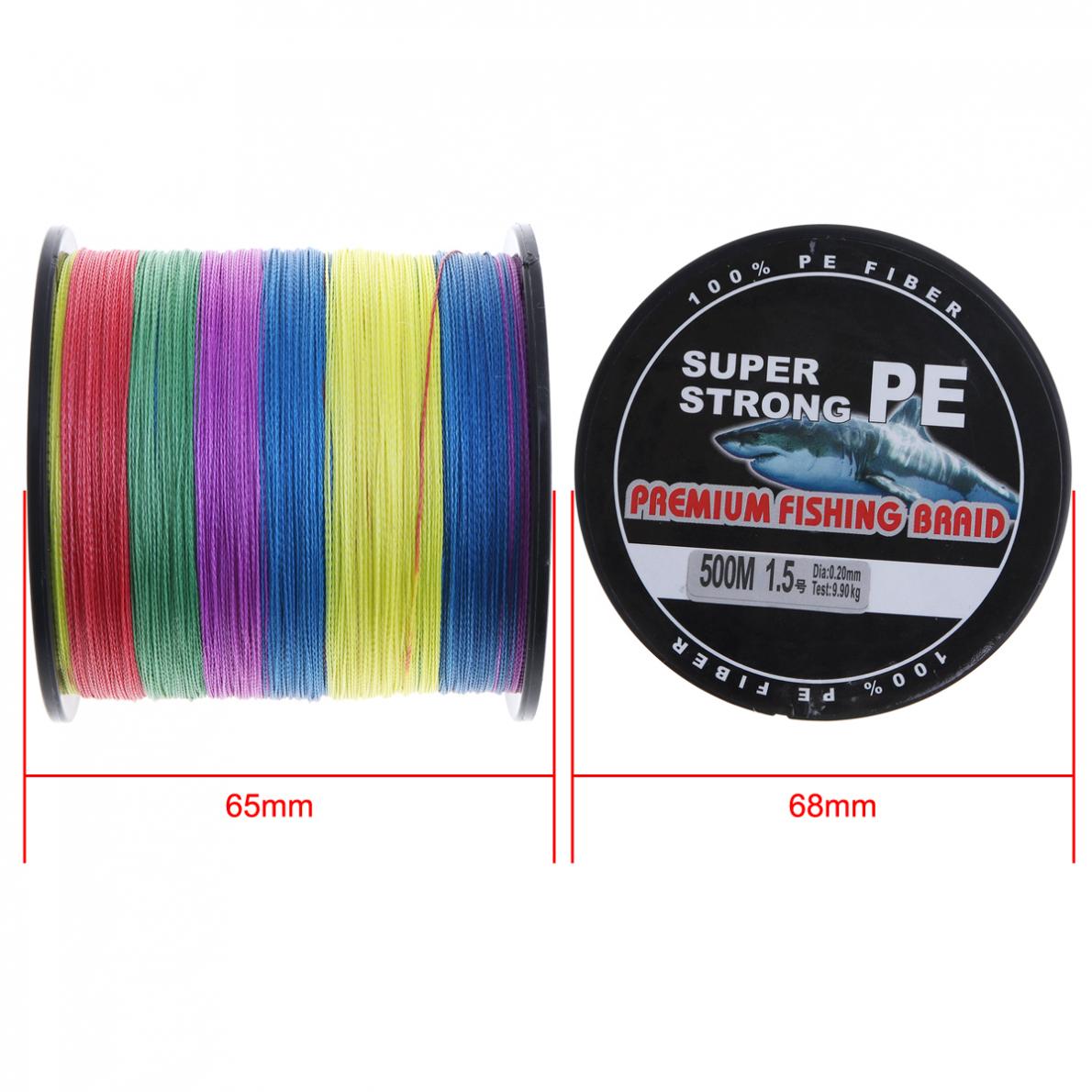 Linha de Pesca Corda de Pesca Multicolorido Super Forte Fios Tece pe Trançado Multifilamento 500m 4 3 Cheap Linhas de pesca