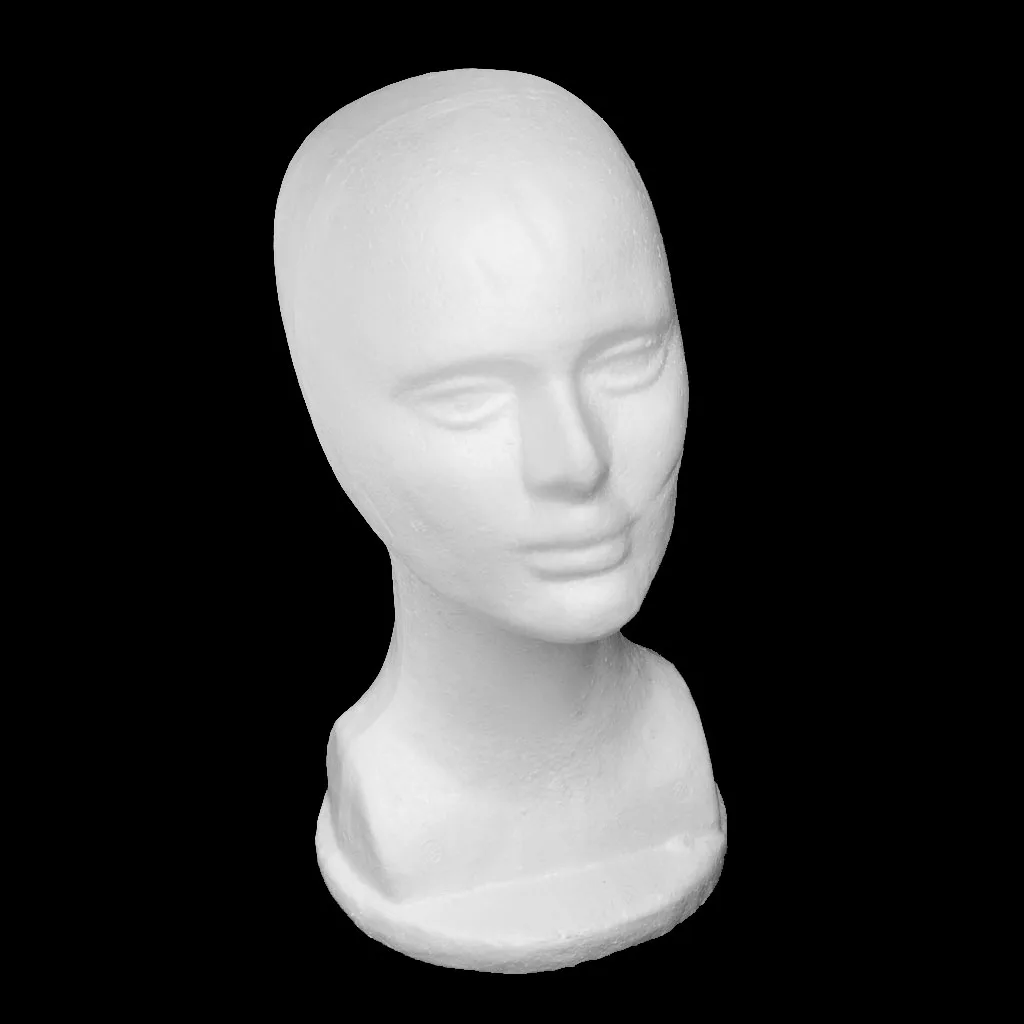 Mannequin Male Head Model Polystyrene Display Wig Accessory for Shop
