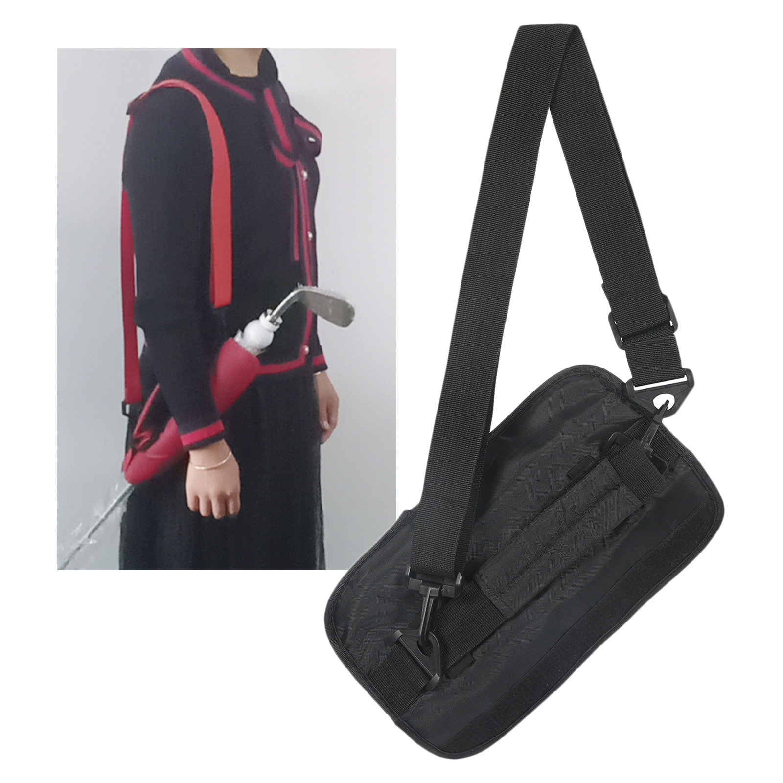 Lightweight Mini Golf Club Bag Driving Range Carrier Course Training Case for Men Women Kids Universal Adjustable Straps