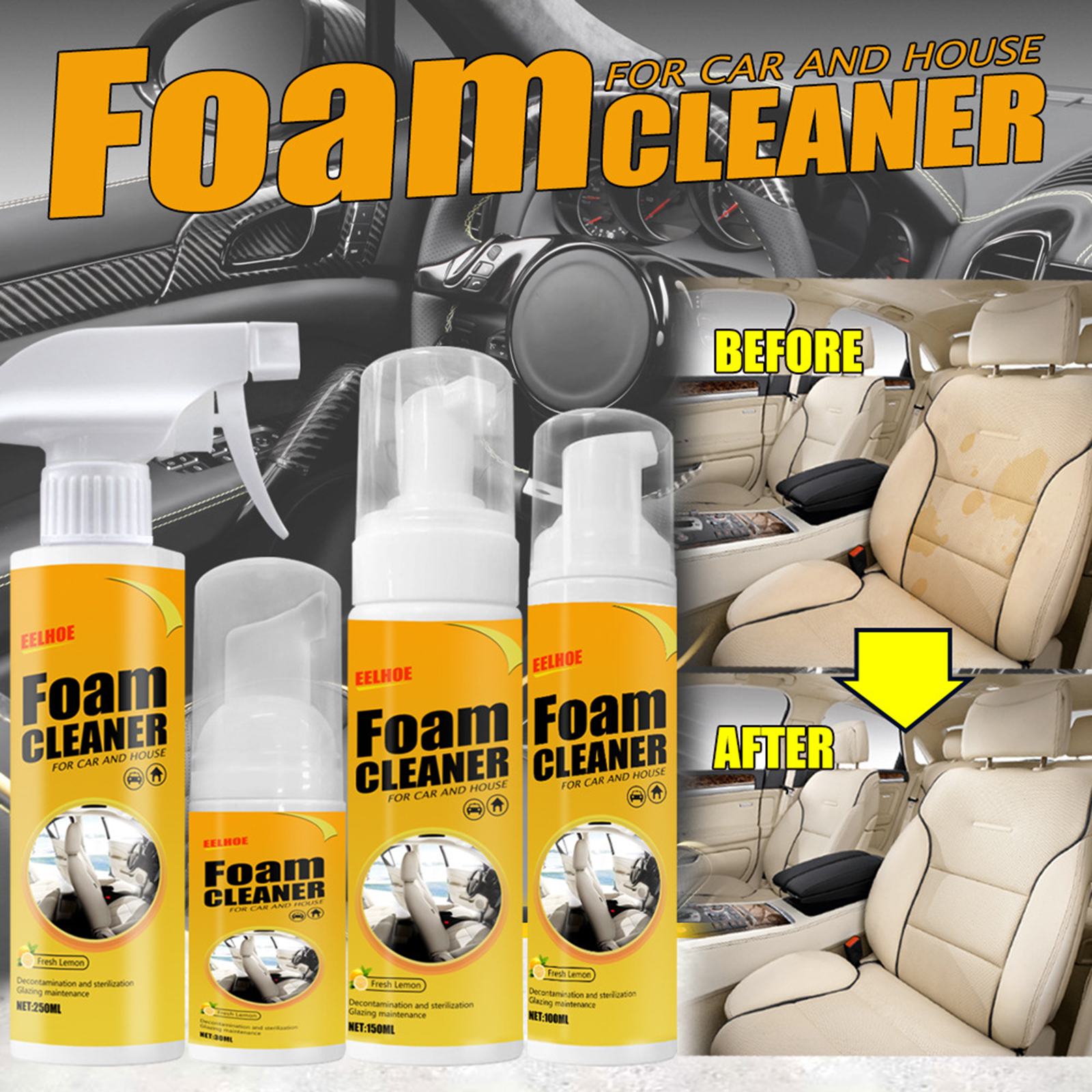 Очиститель обивки салона grass ''Multipurpose Foam Cleaner'' пенный ( 750 мл) спрей