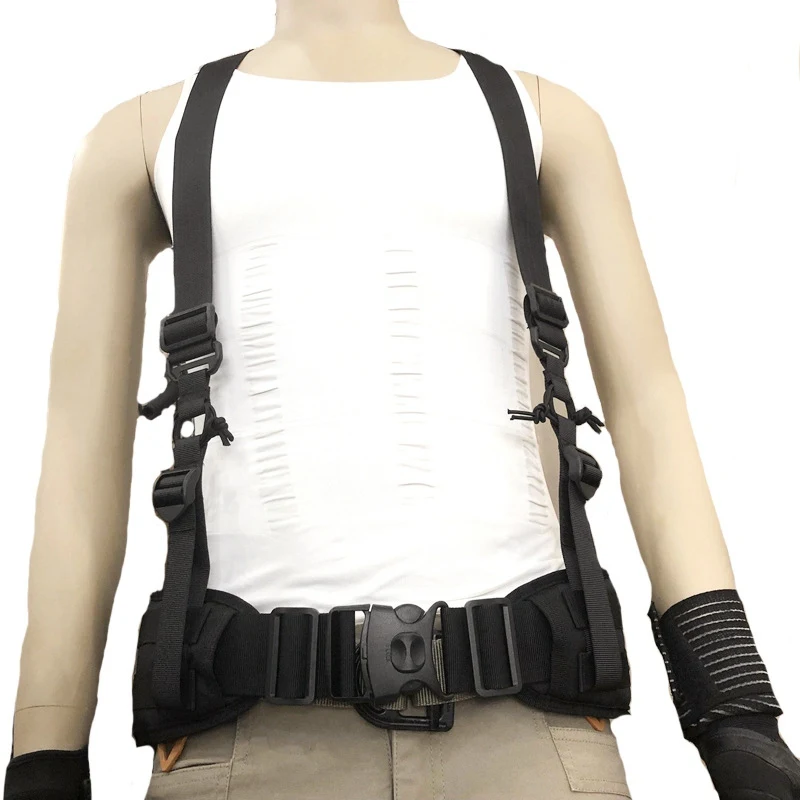 Fit for Most Admin Utiltiy Pouch Tactical Duty Belt Combat Supspenders with 4 Adjustable Straps and Plastic Triangle Connector Buckles 1 Width WYNEX Tactical Harness Suspenders