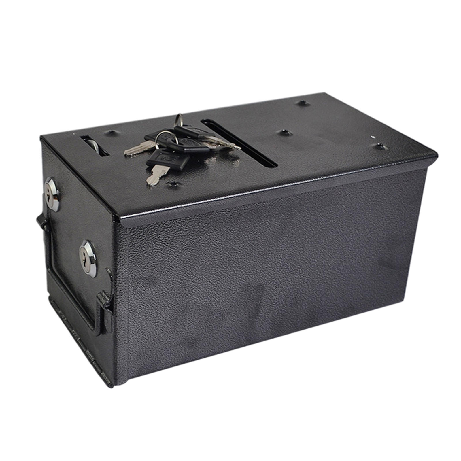 1 Set Steel Rake Drop Box Casino Iron Bill Poker Tables Portable Double Security Stable Professional Slot Coin Box Lotus Officer