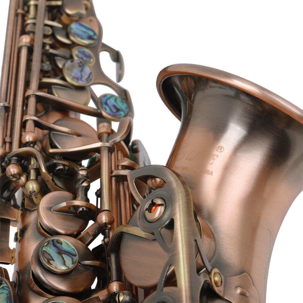 LADE Curved Soprano Saxophone Brass B Flat Treble Small Elbow  Key