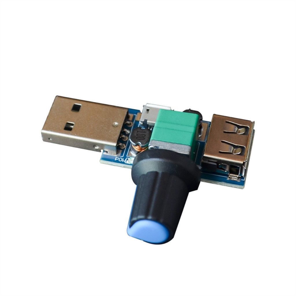 Mute USB Fan  Controller Volume Regulator Switch With Knob DC 4V-12V 5W