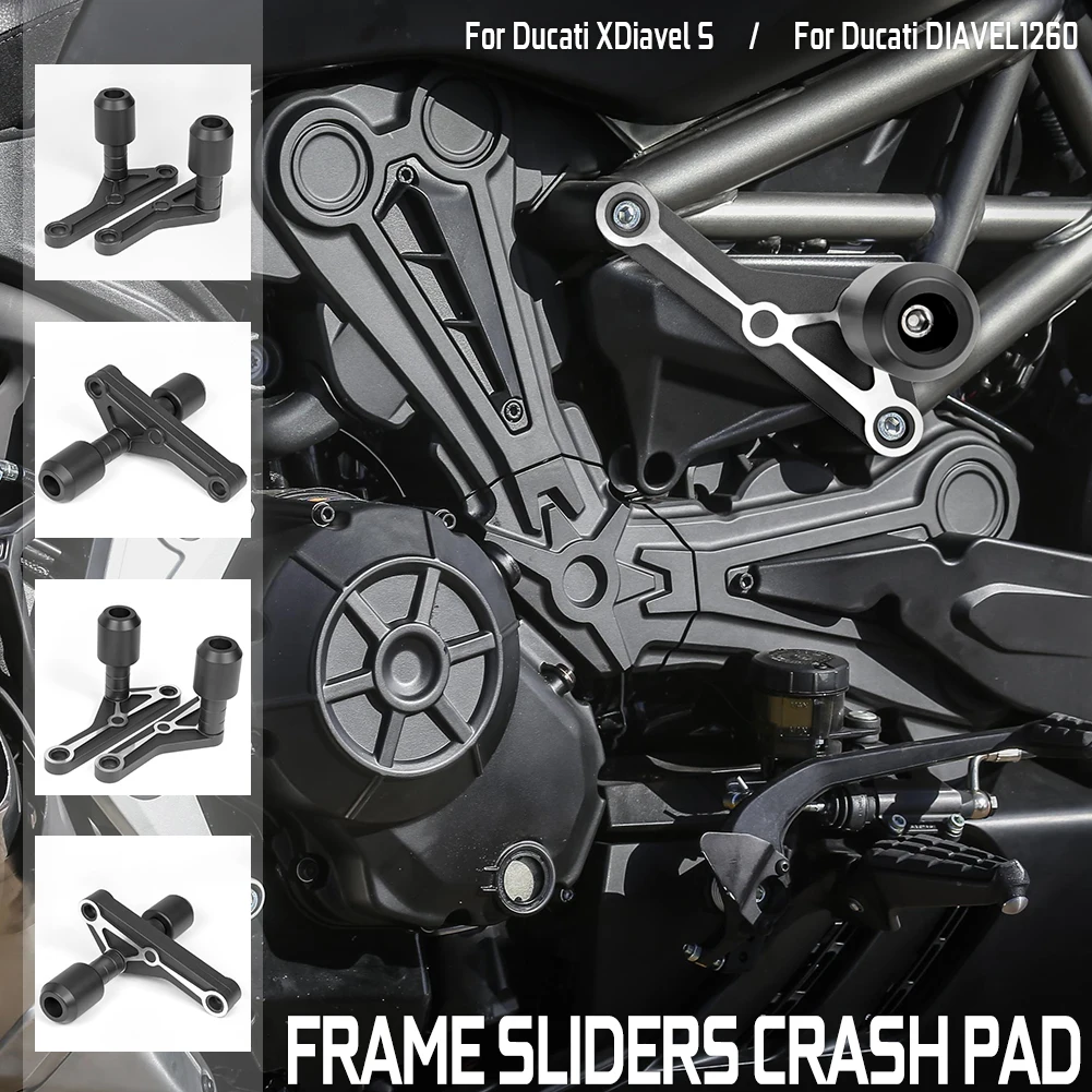 Schwarz AHOLAA Motorrad Sturzschutz Motorrad Crash Protector Sturzpads Sliders Crash Pads Schutz für Ducati X Diavel S XDiavelS DIAVEL1260 DIAVEL1260S 2018 2019 2020 2021