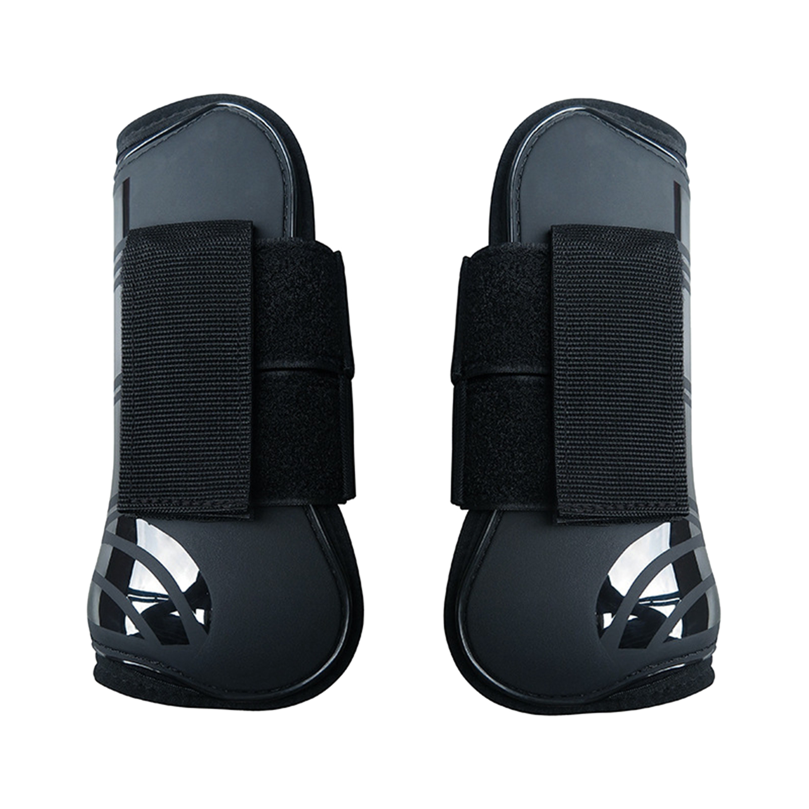 2pcs Riding Shock Absorbing Show Jumping Leg Protection, Equestrian Sport Tendon & Fetlock Boots Set for Horse Club