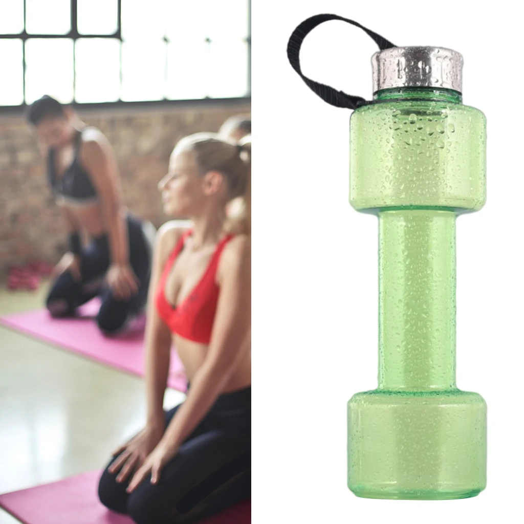 Upgrade Dumbbell Shaped Water Bottle 100% Leaproof Easy Carrying Home Gym Fitness Workout Equipment Drinking Cup Bottles Gift