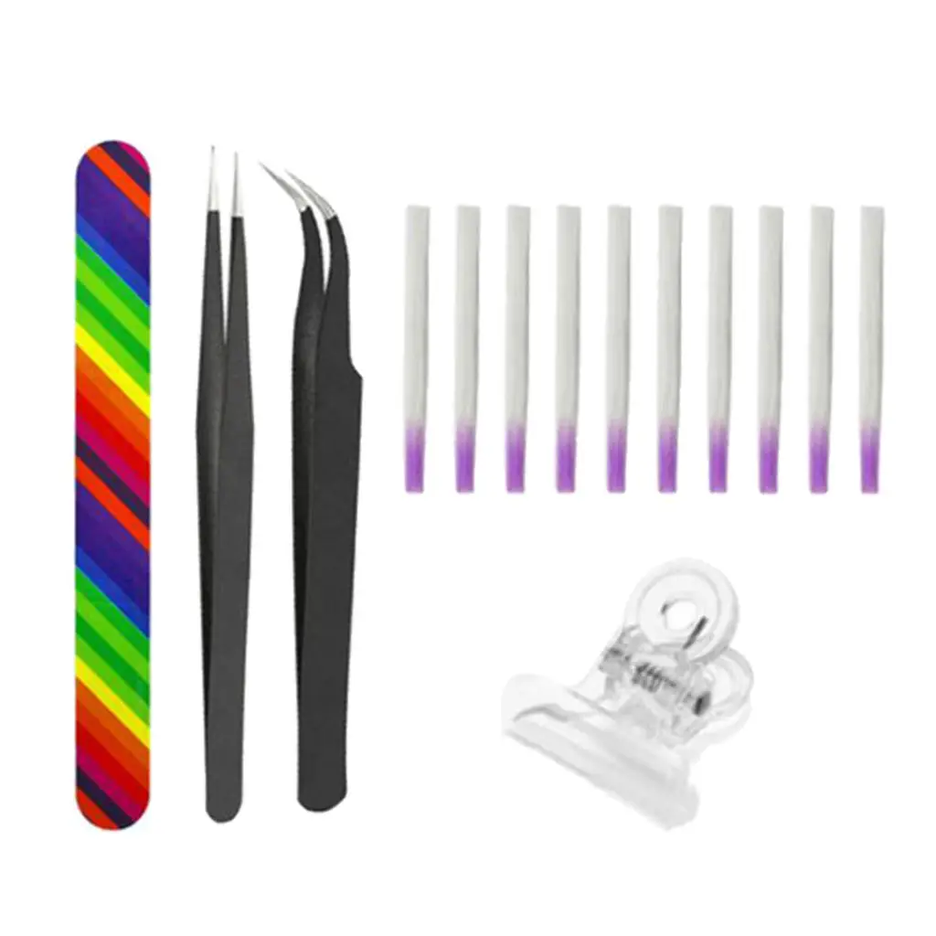 10Pcs 1 Set Nail Art Non-woven Silk Fiberglass Gel Tips Extension Fiber Kit Set